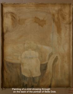 Back of pprtrait of Belle Dole